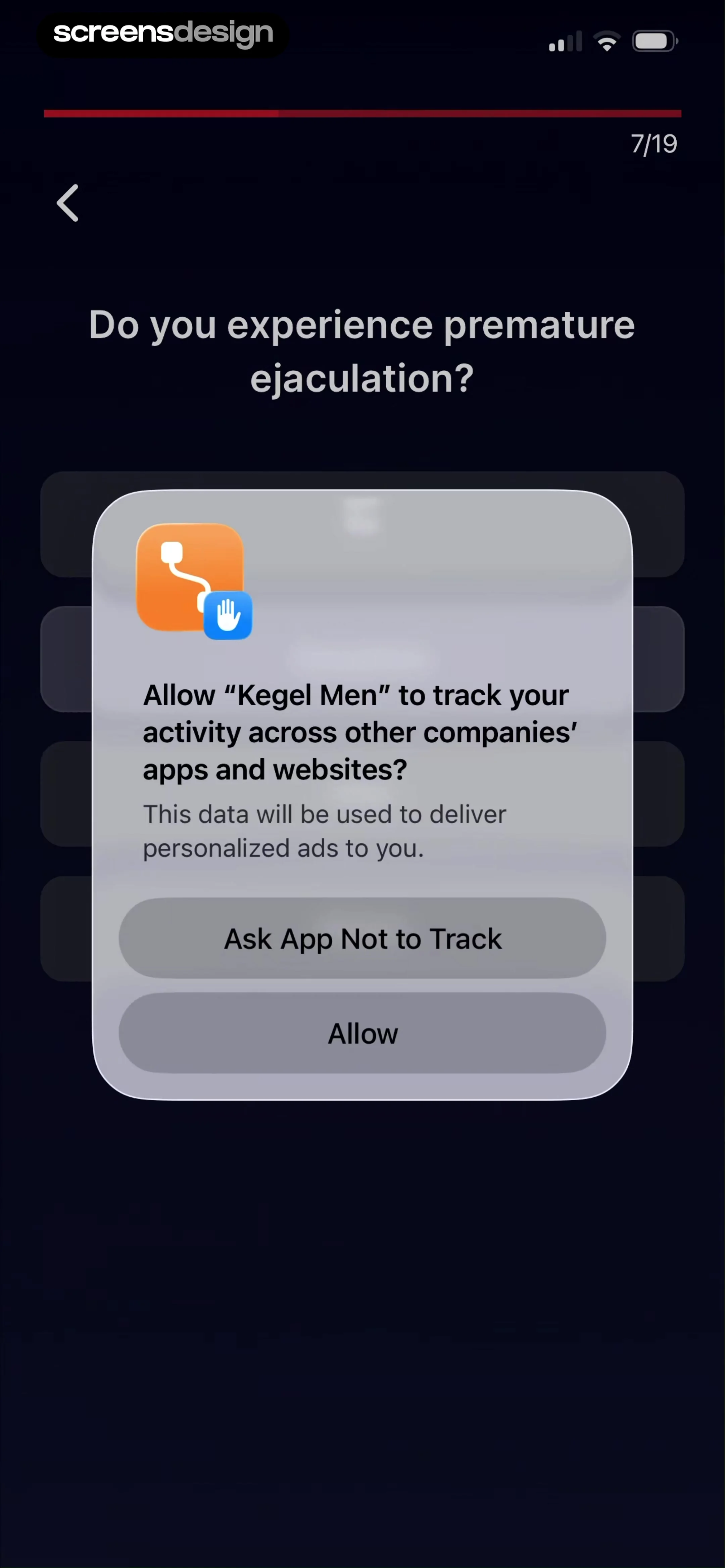 Kegel Men: Men's Health 当前回放第 12 屏，时间 0:34.23