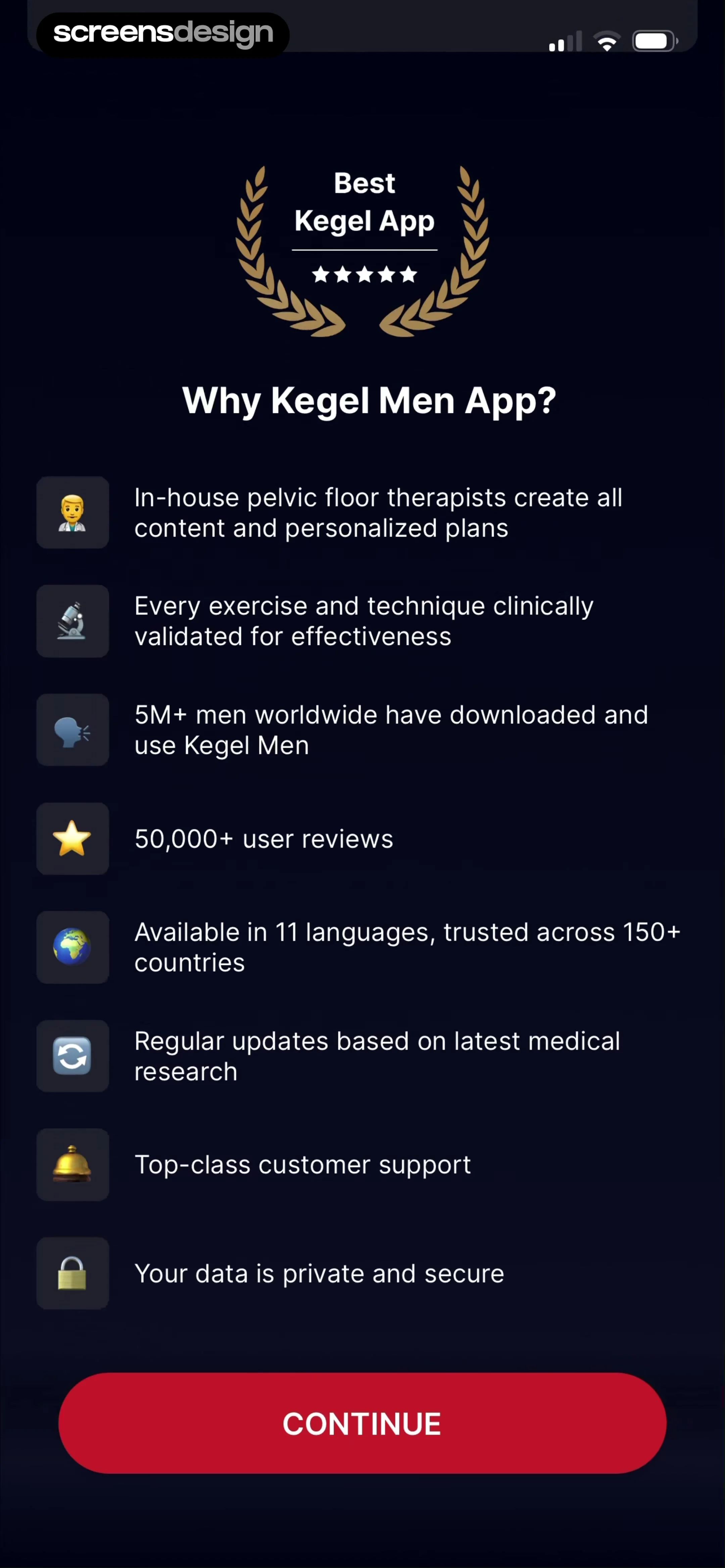 Kegel Men: Men's Health 当前回放第 35 屏，时间 1:35.77