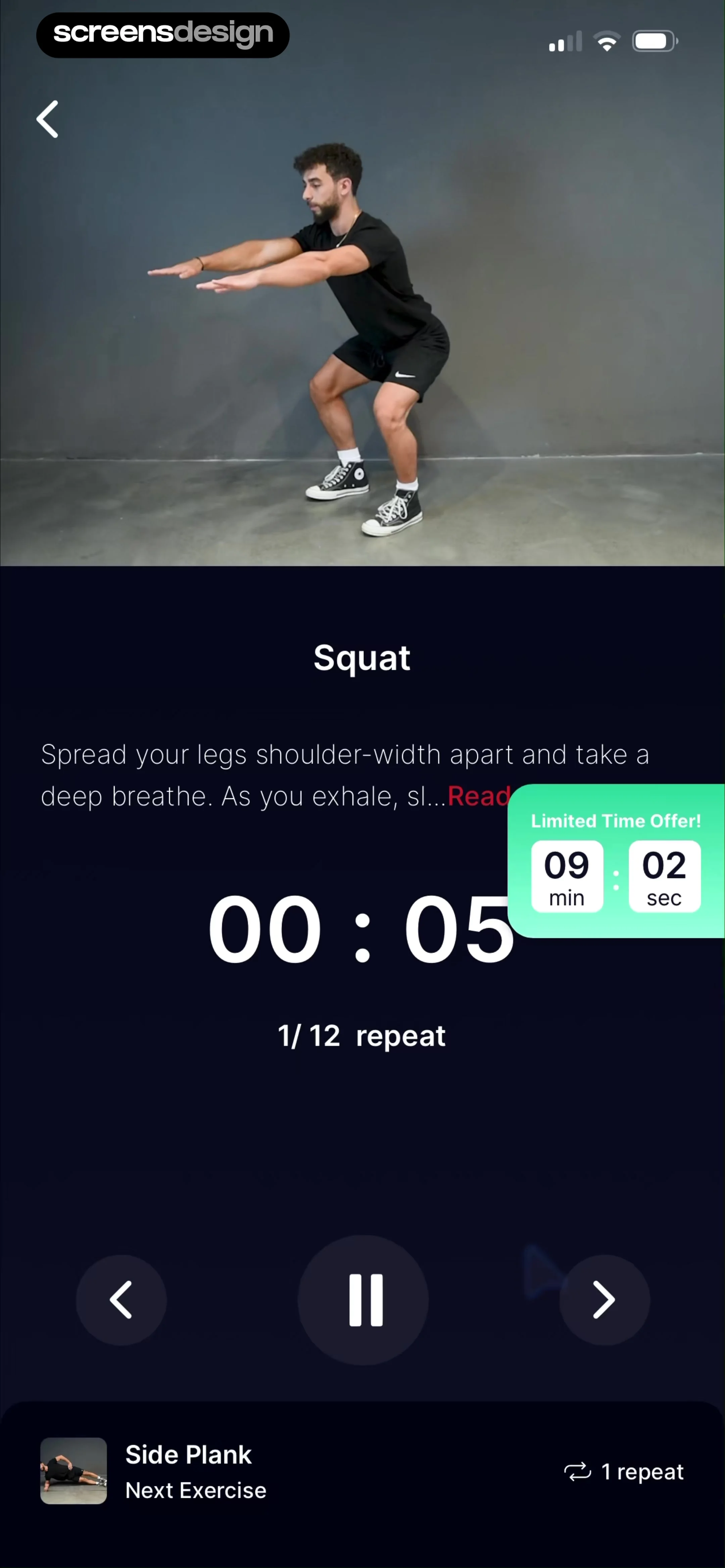 Kegel Men: Men's Health 当前回放第 91 屏，时间 7:14.97