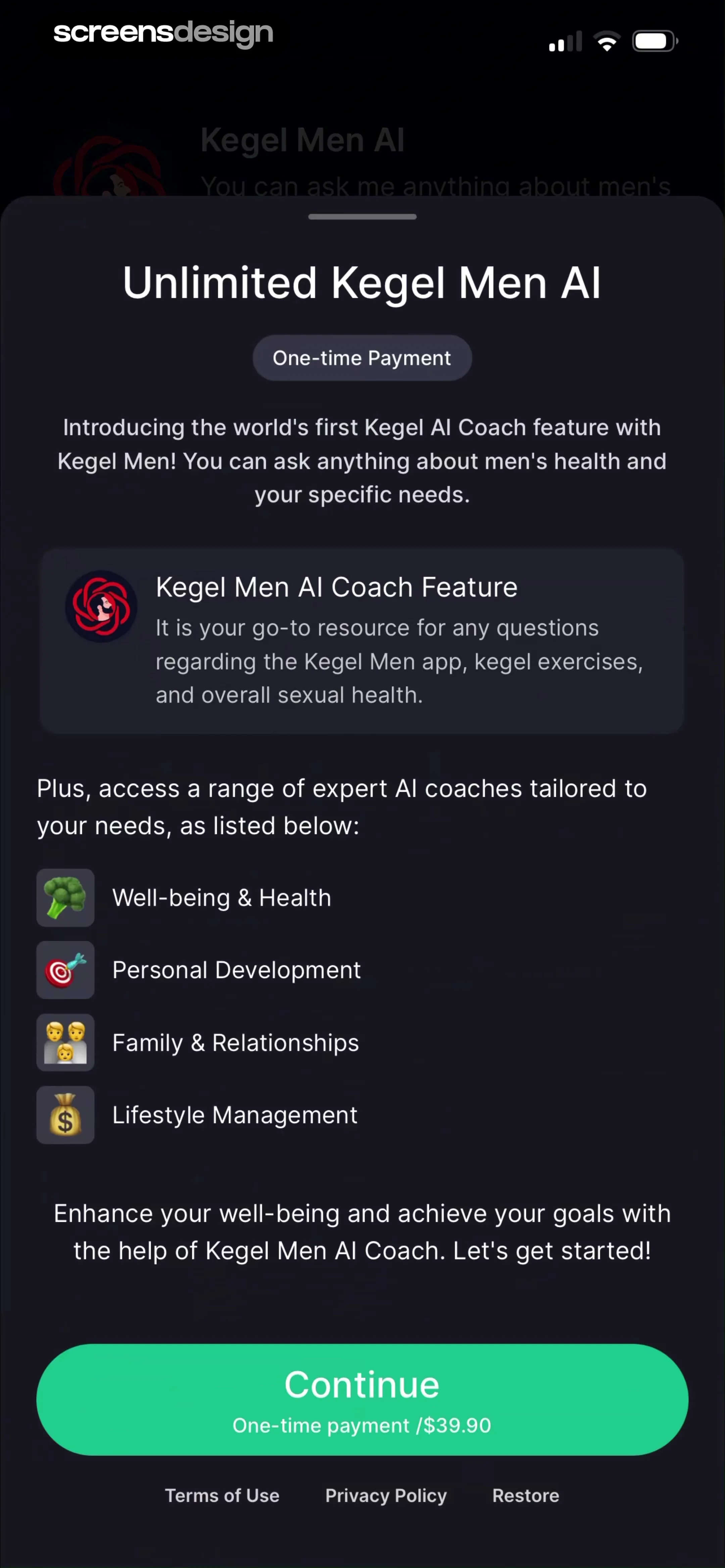 Kegel Men: Men's Health 当前回放第 92 屏，时间 7:24.73