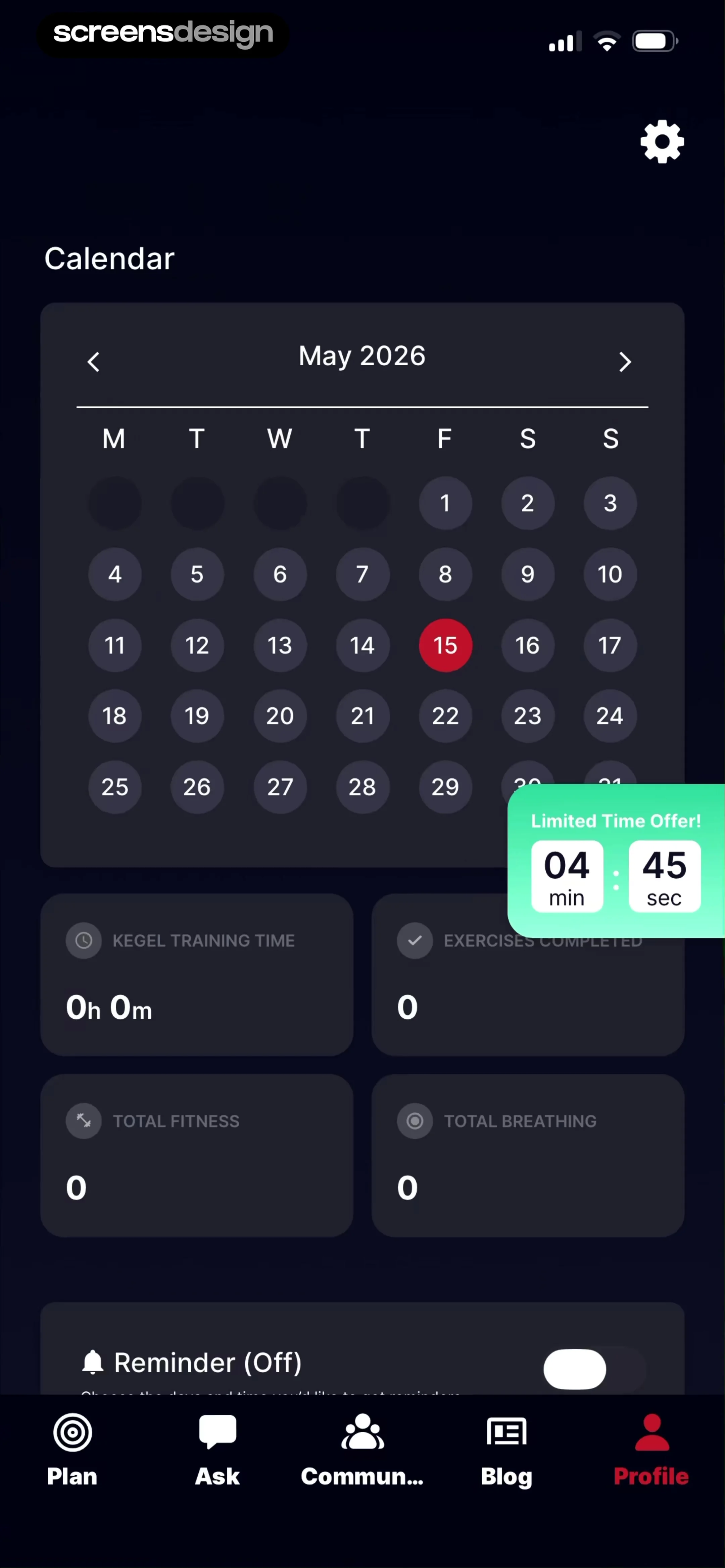 Kegel Men: Men's Health 当前回放第 124 屏，时间 11:19.77